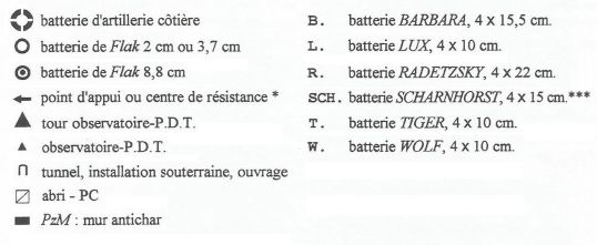Lgende carte Guernesey